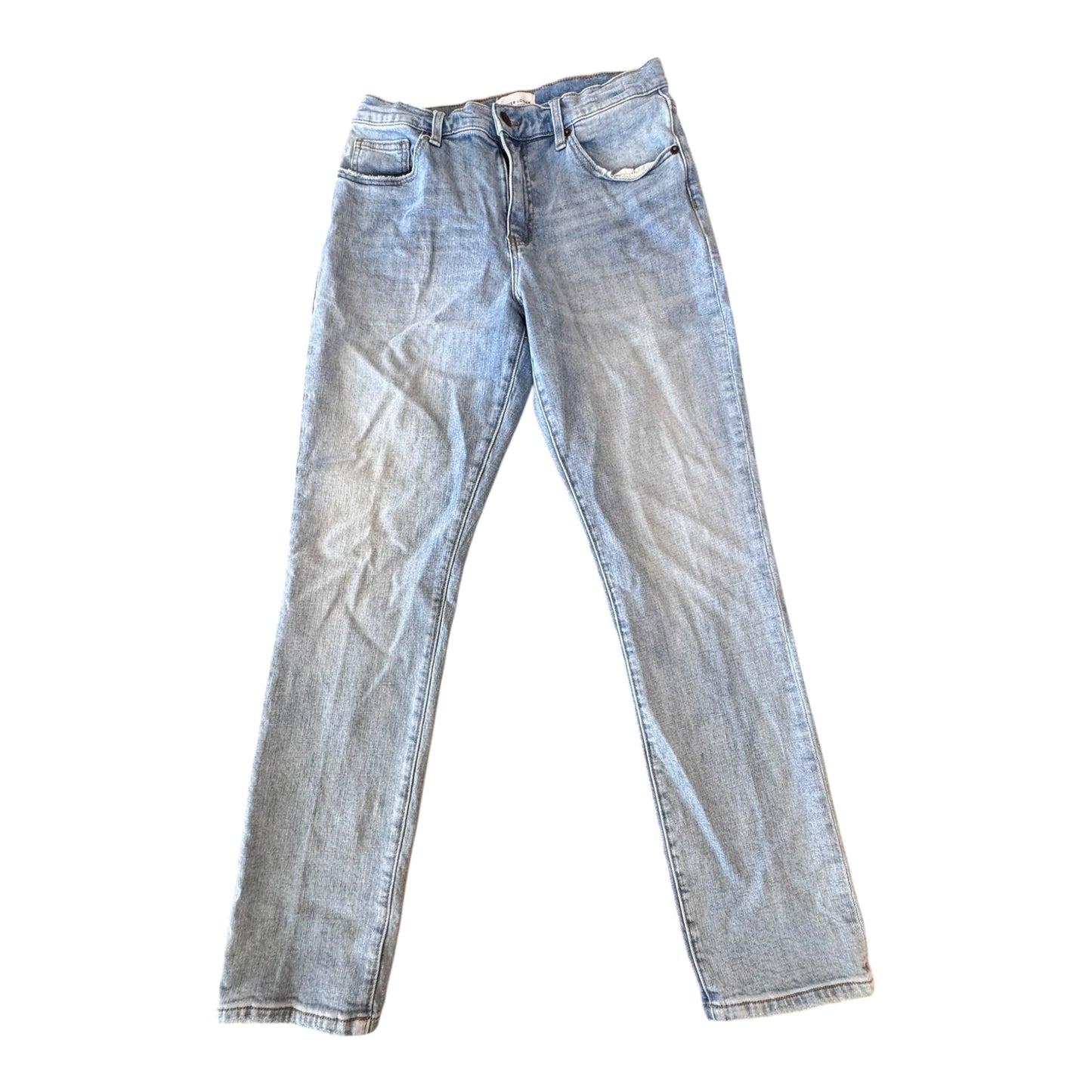 Jeans Straight By OLIVER LOGAN In Blue Denim, Size:4