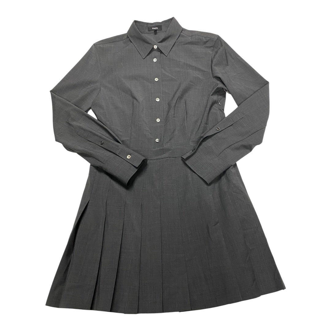 Dress Casual Midi By Theory In Grey, Size:10