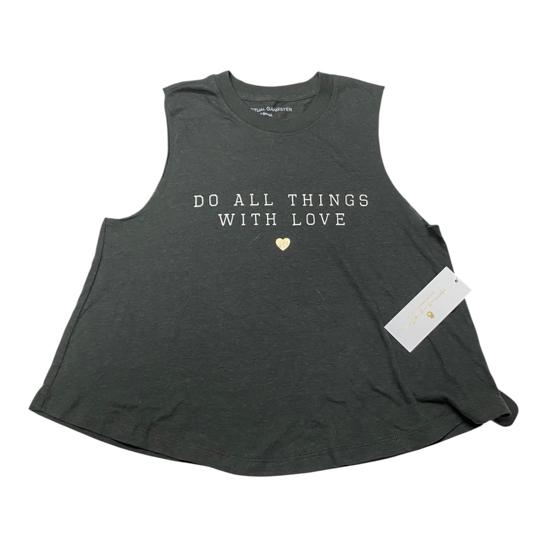 Top Sleeveless By Spiritual Gangster In Grey, Size:Xs