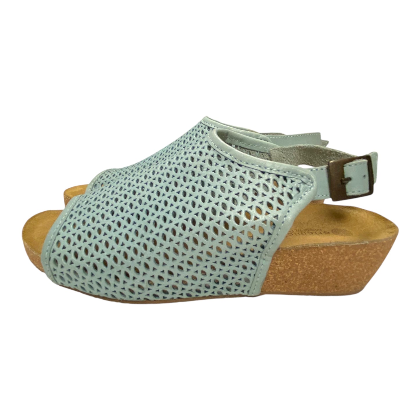 Sandals Flats By Eric Michael London In Blue, Size:7.5