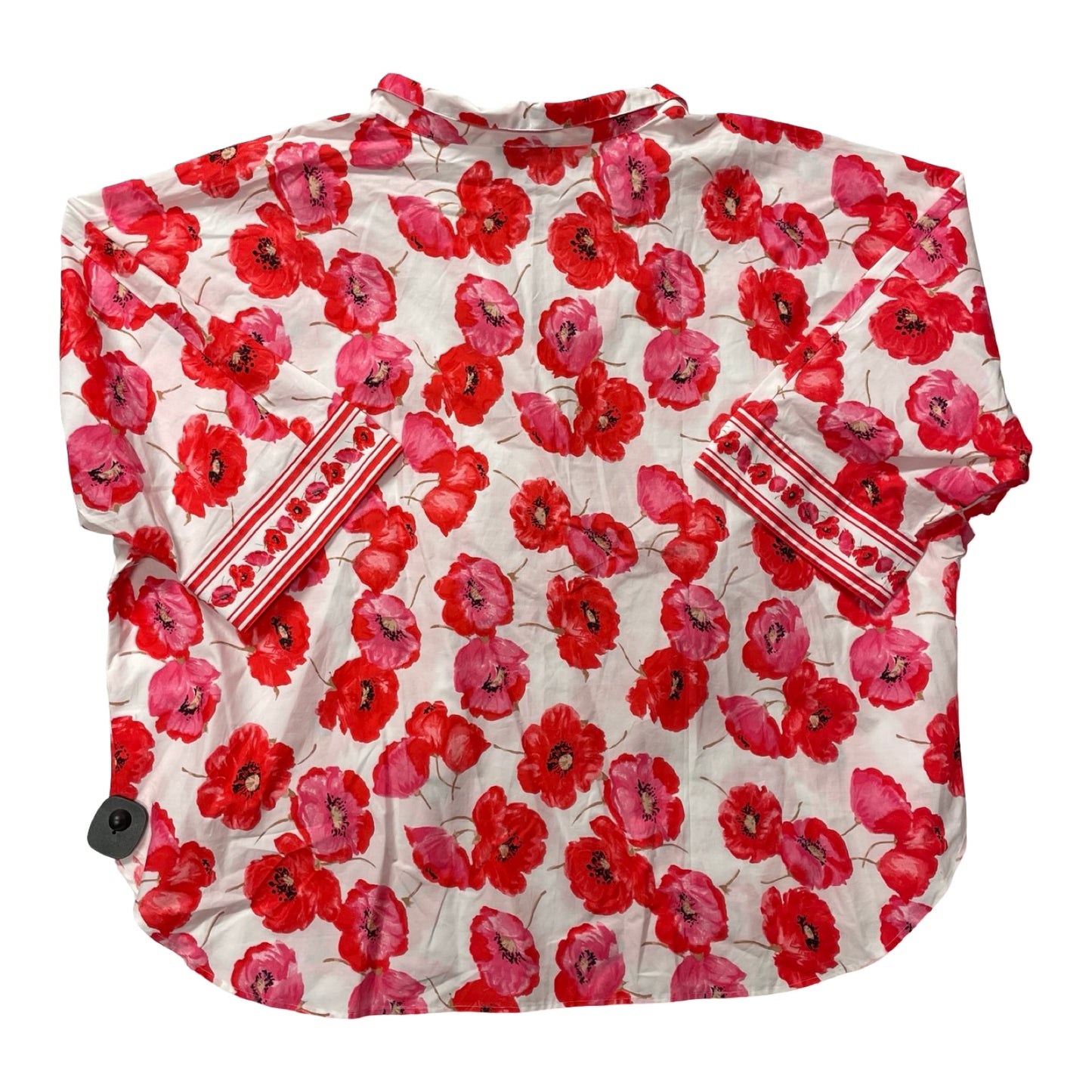 Top 3/4 Sleeve By Talbots In Floral Print, Size:3X