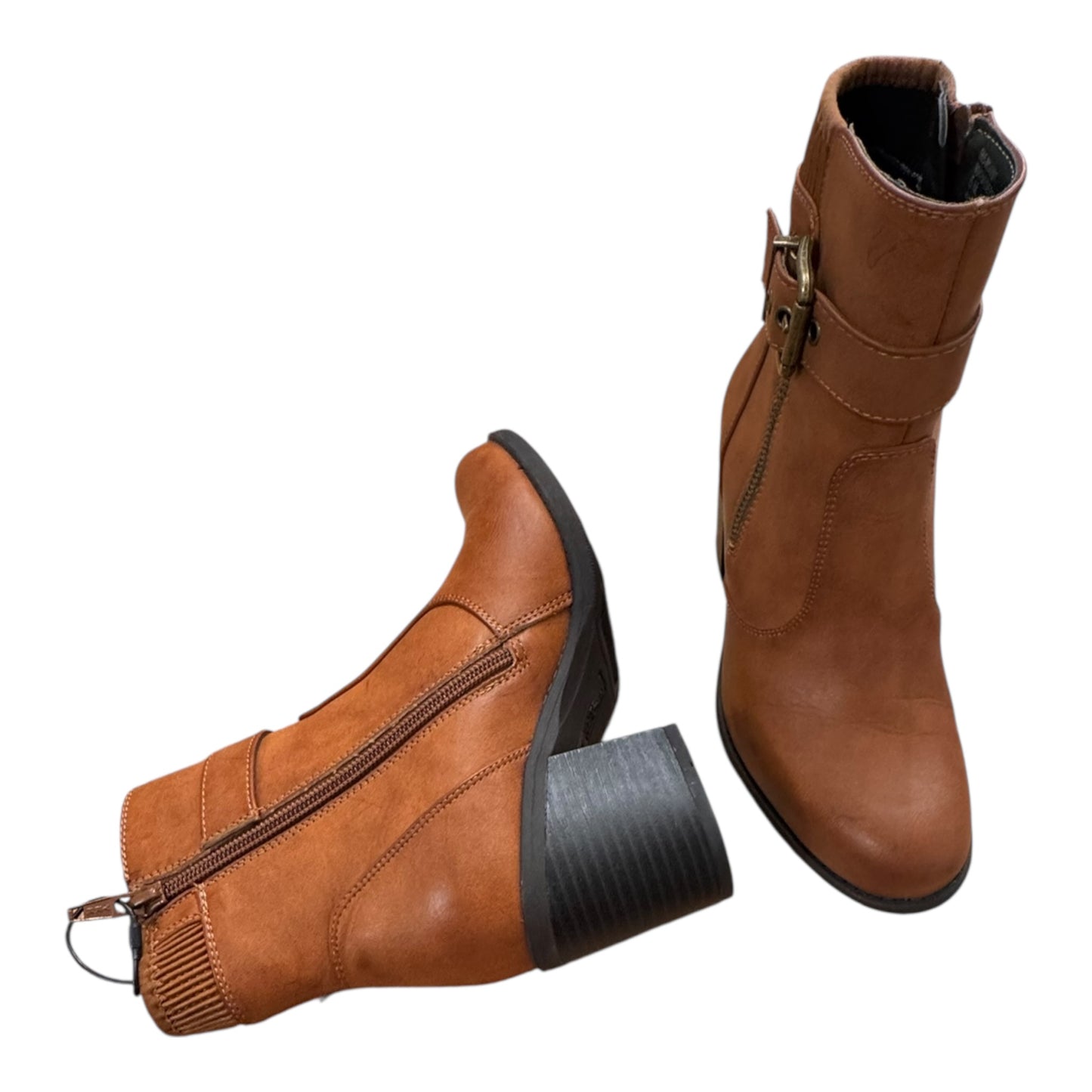 Boots Ankle Heels By White Mountain In Brown, Size:5