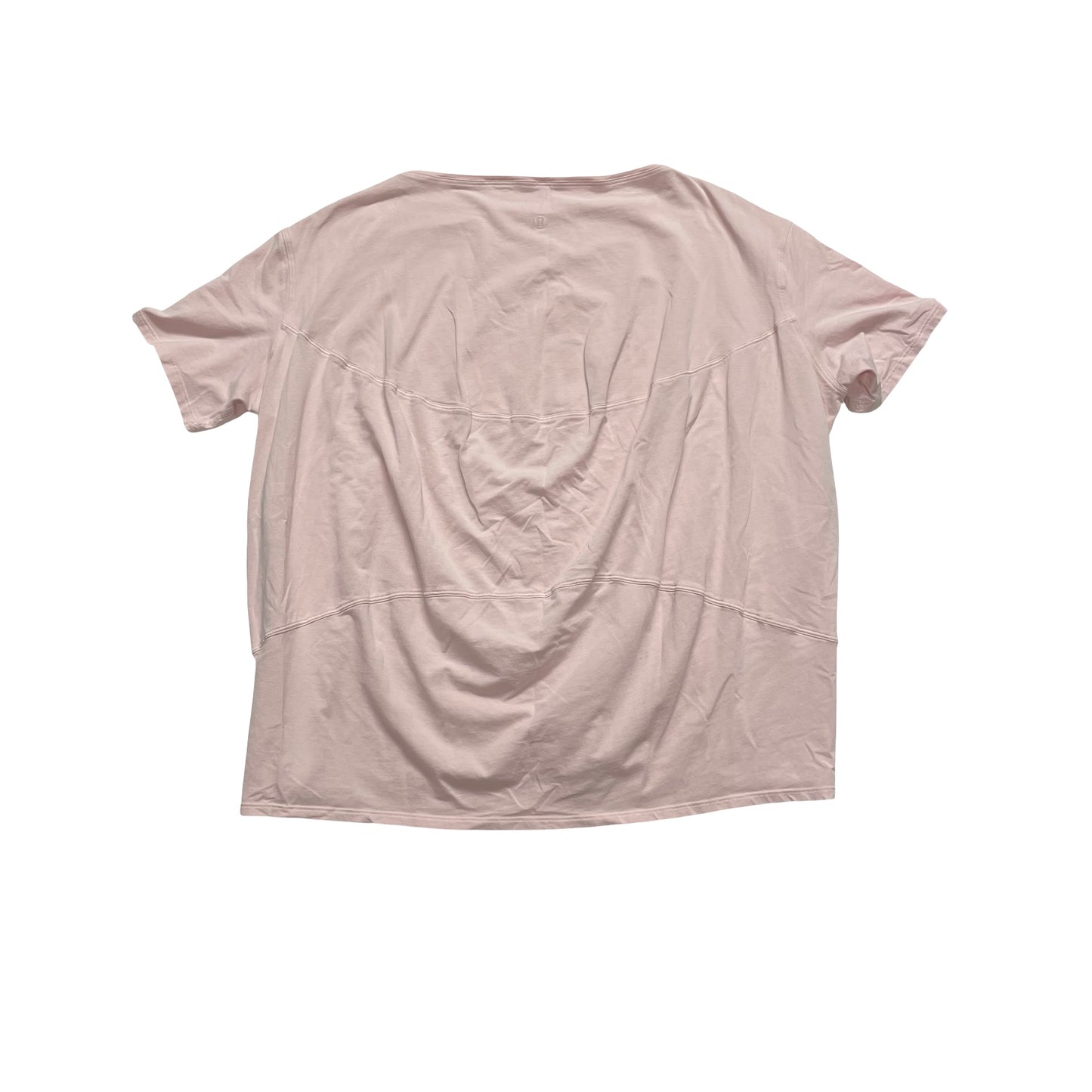 Athletic Top Ss By Lululemon In Pink, Size:6