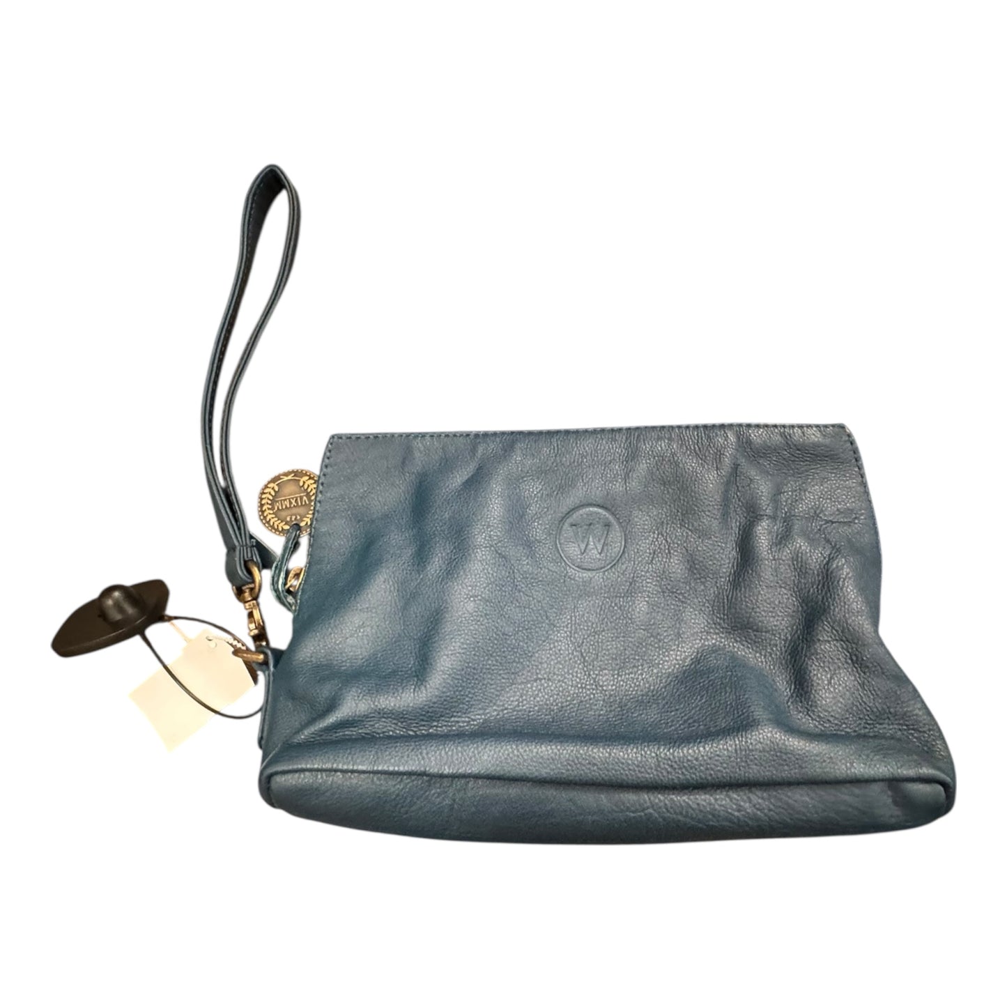 Wristlet Leather By WANDERERS TRAVEL CO In Teal, Size:Large