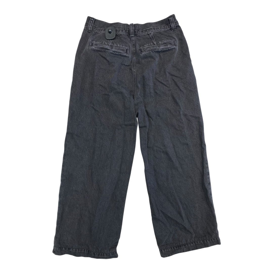 Jeans Wide Leg By Madewell In Black Denim, Size:4