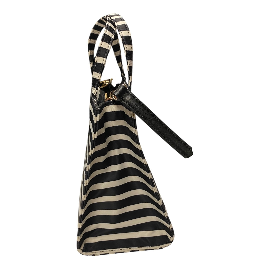 Handbag Designer By Kate Spade In Striped Pattern, Size:Medium
