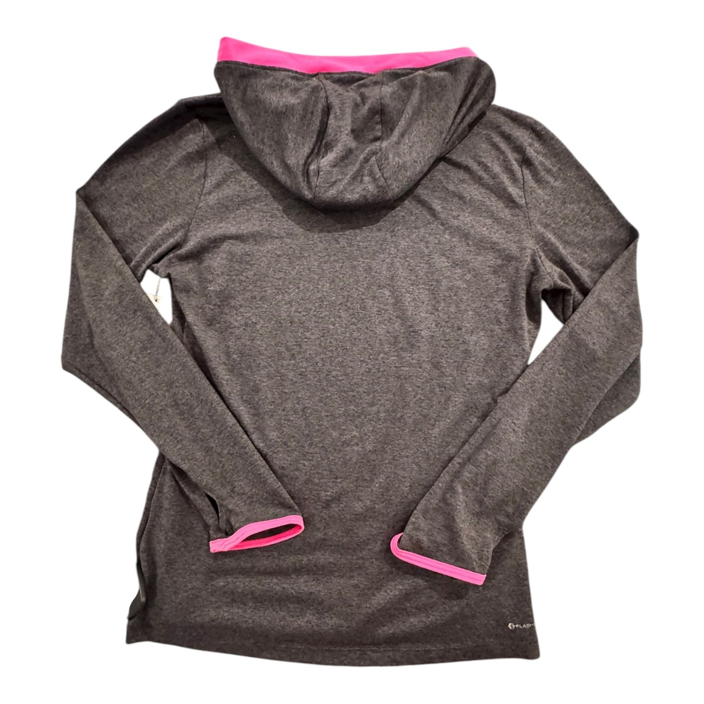 Athletic Top Ls Hoodie By The North Face In Grey & Pink, Size:Sp