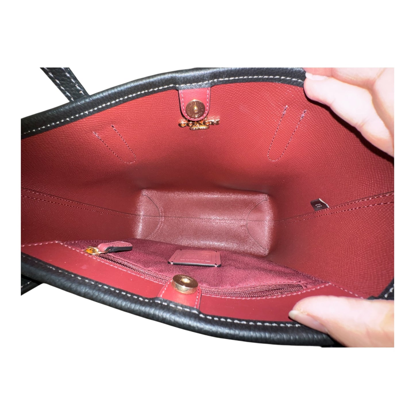 Handbag Designer By Coach In Black, Size:Small