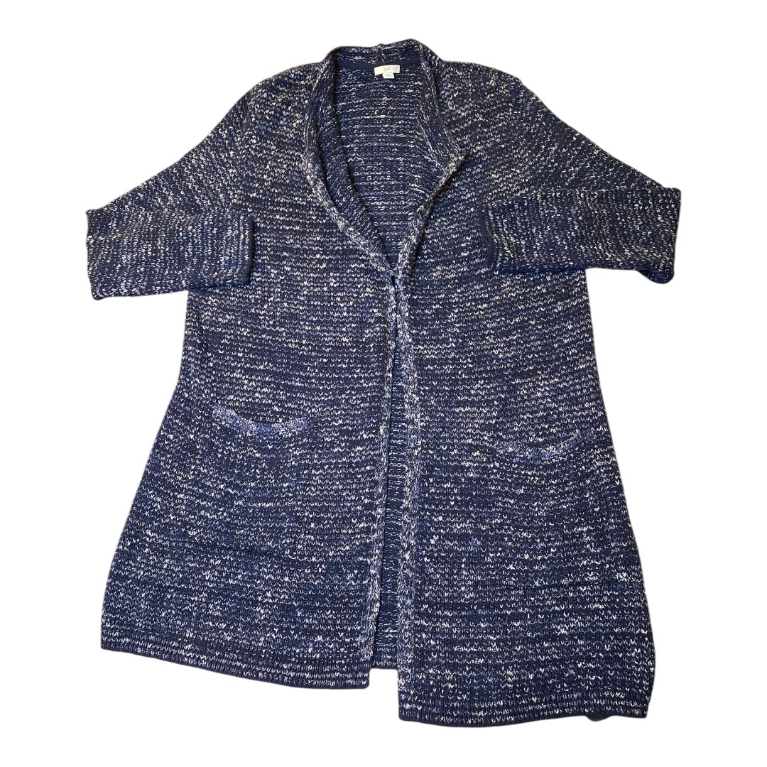 Sweater Cardigan By J. Jill In Blue, Size:L