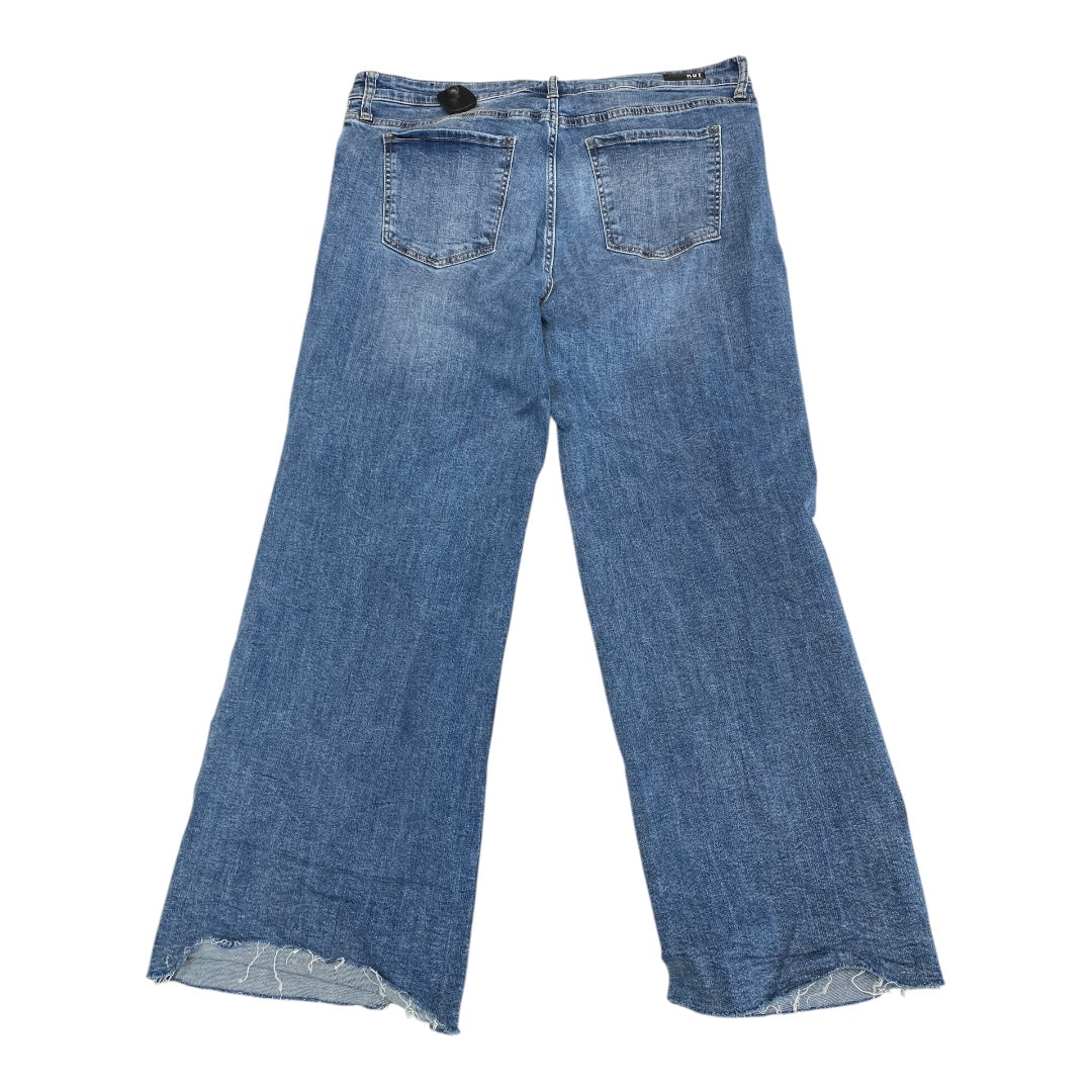 Jeans Straight By Kut In Blue Denim, Size:18