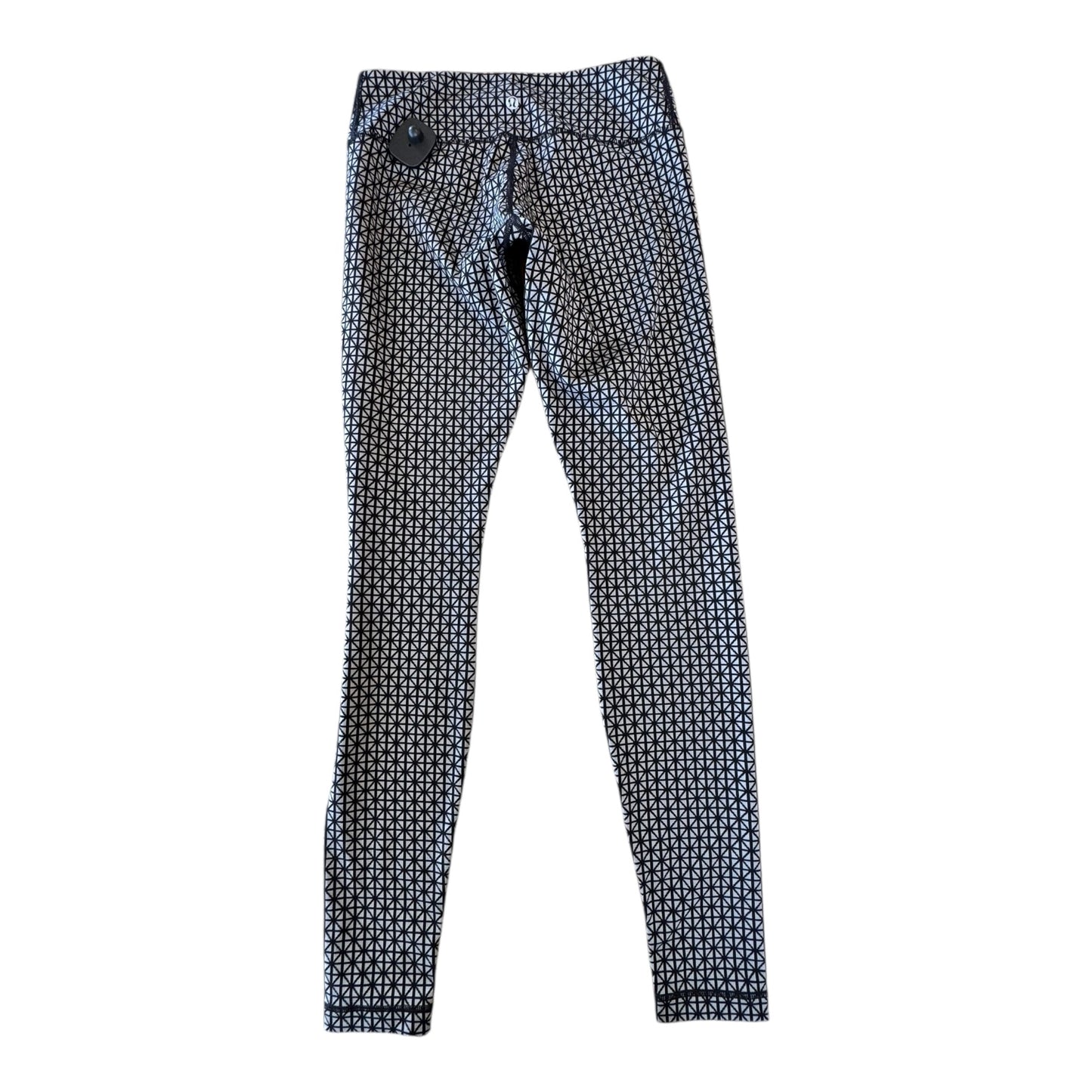 Athletic Leggings By Lululemon In Black & White, Size:4