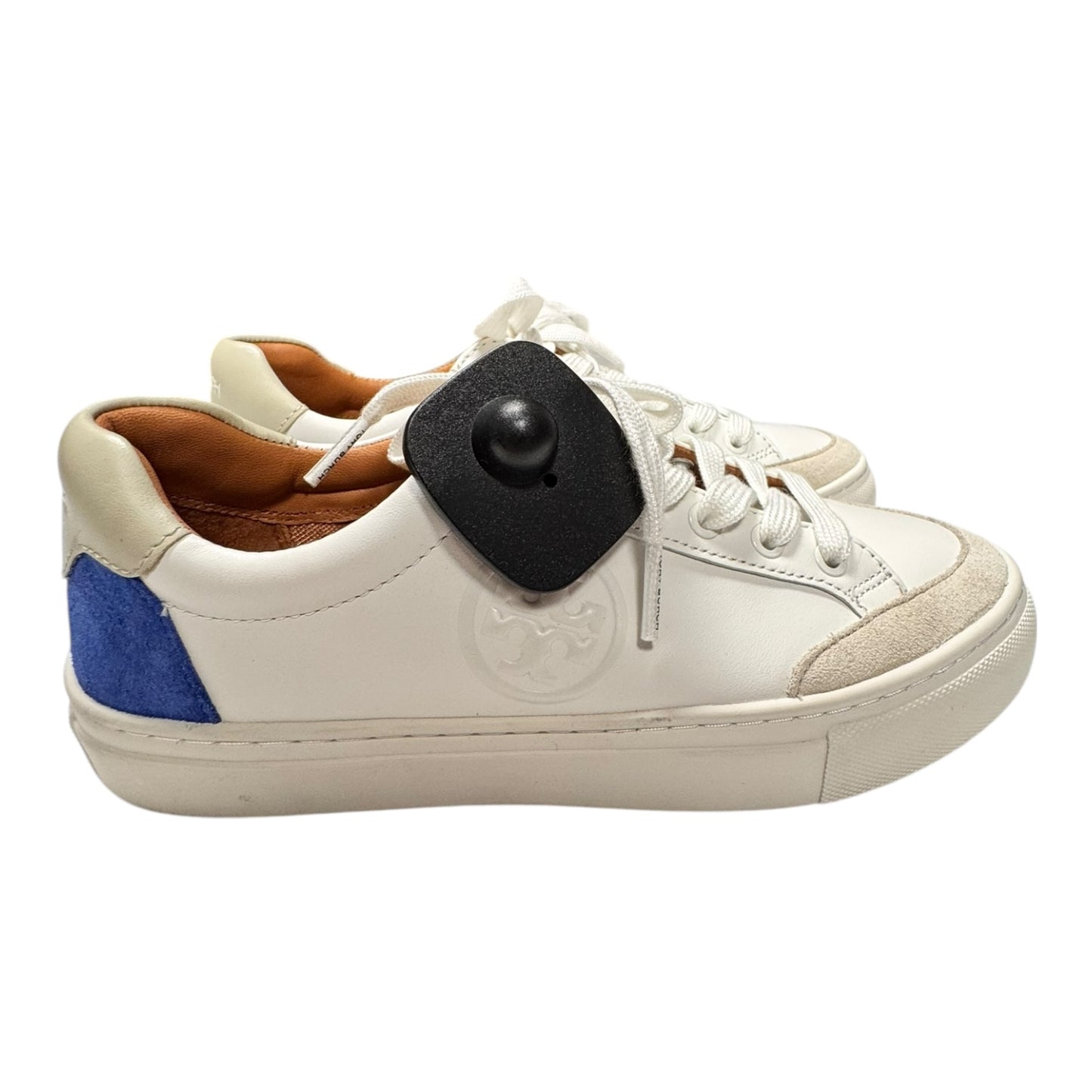 Shoes Designer By Tory Burch In Blue & Cream, Size:6