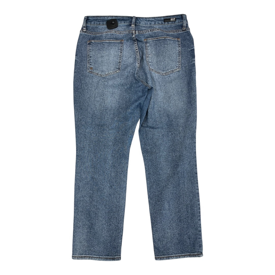 Jeans Straight By Kut In Blue Denim, Size:12