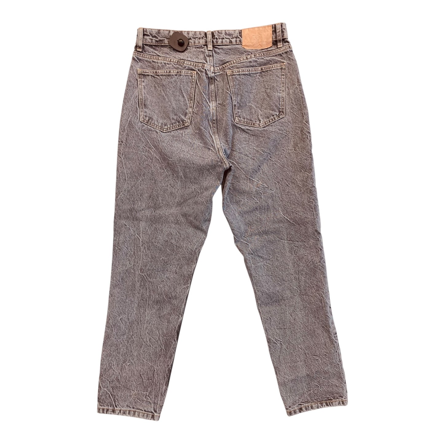 Jeans Straight By Zara In Grey, Size:10