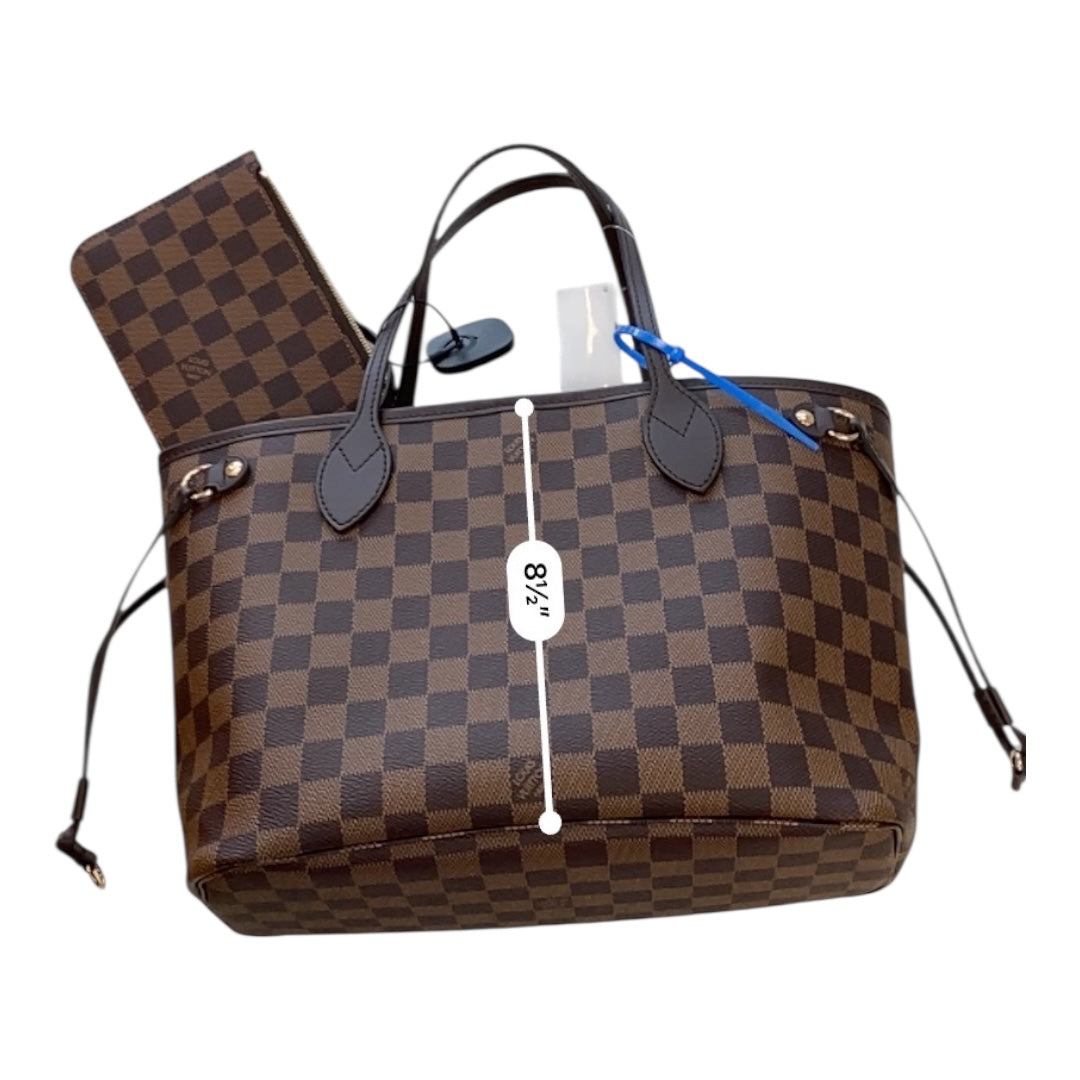 Handbag Luxury Designer By Louis Vuitton In Brown, Size:Medium