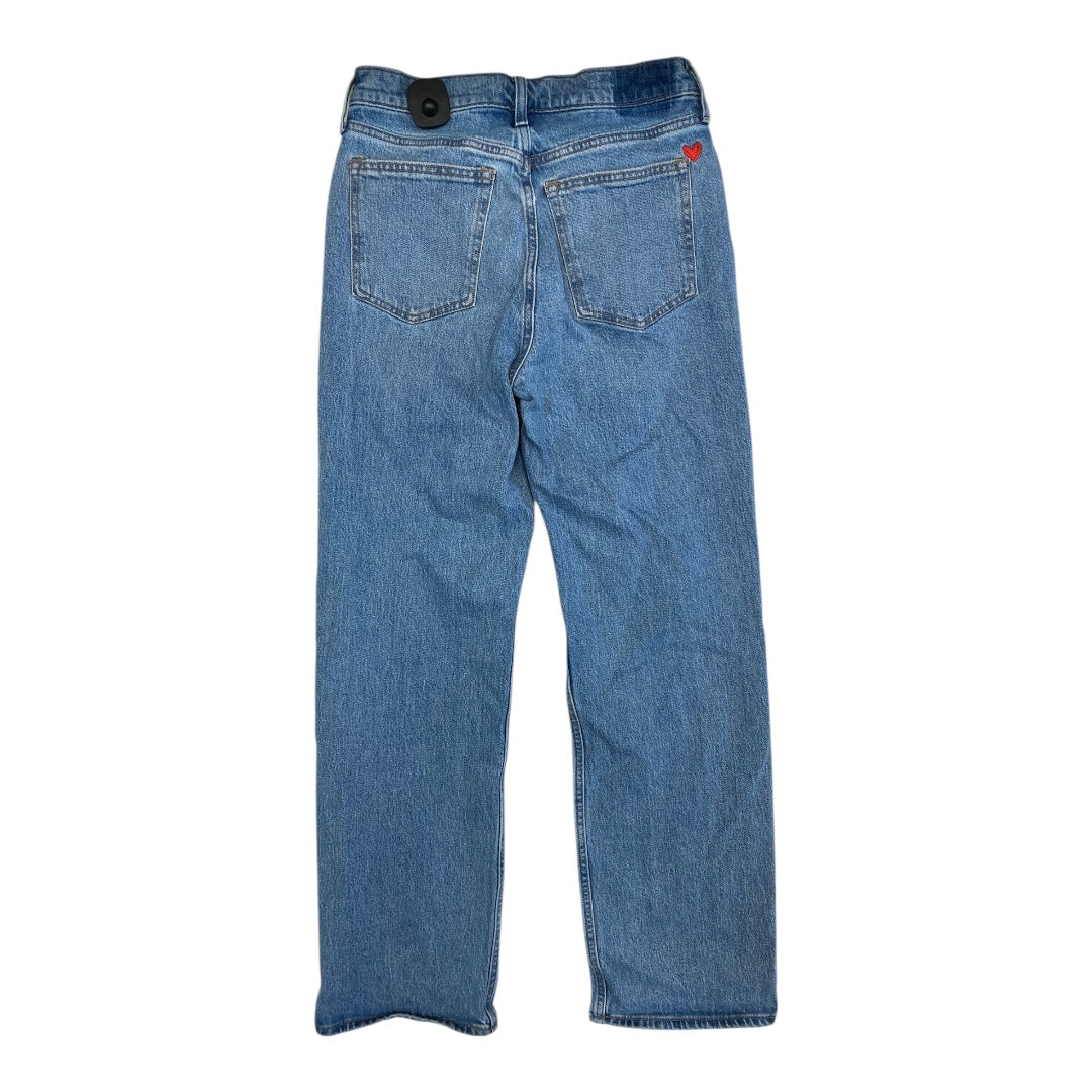 Jeans Straight By Abercrombie And Fitch In Blue Denim, Size:6