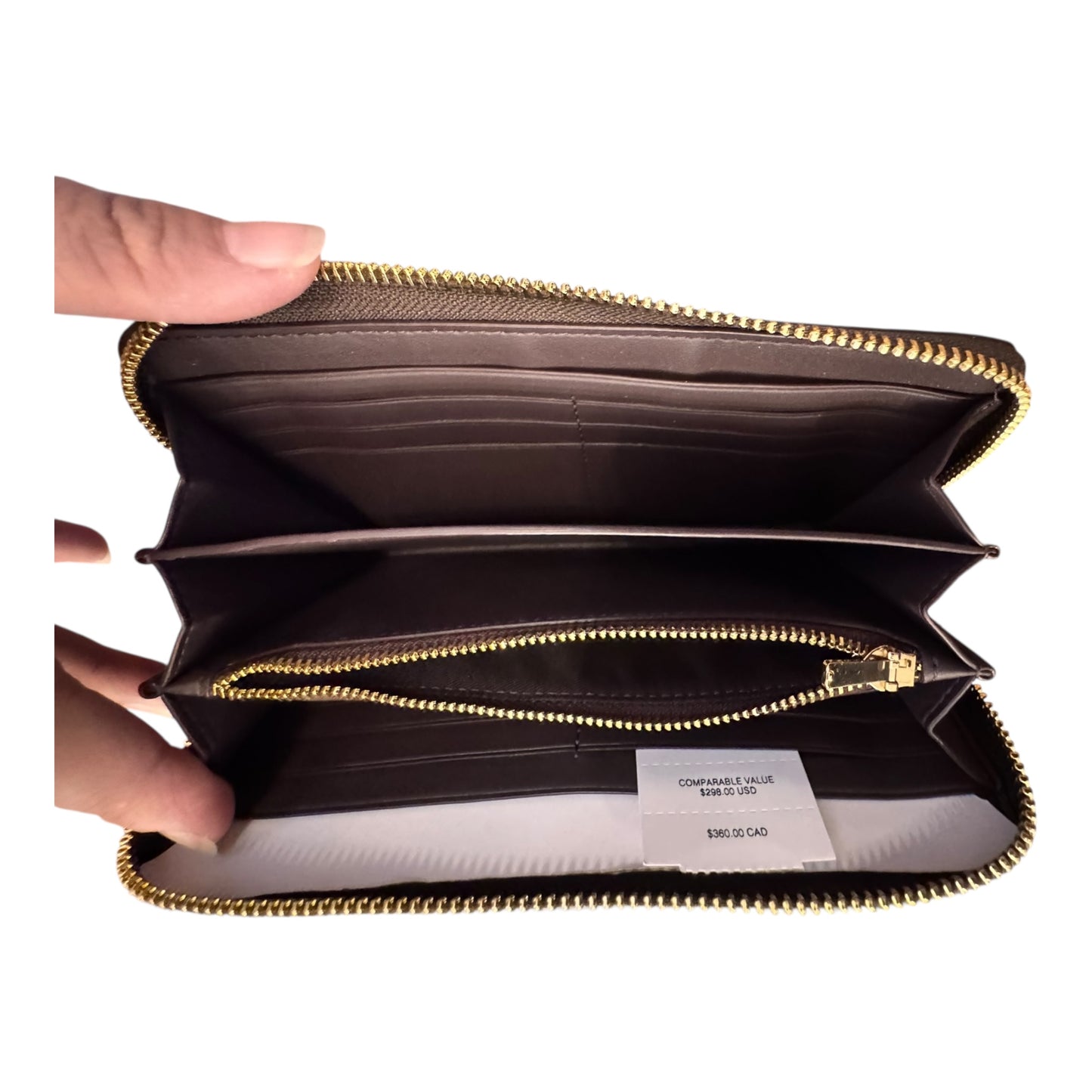 Wallet Designer By Coach In Brown, Size:Large