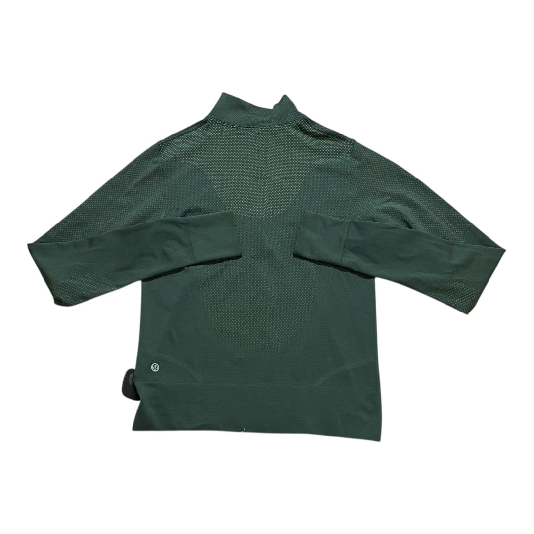 Athletic Top Ls Collar By Lululemon In Green, Size:2