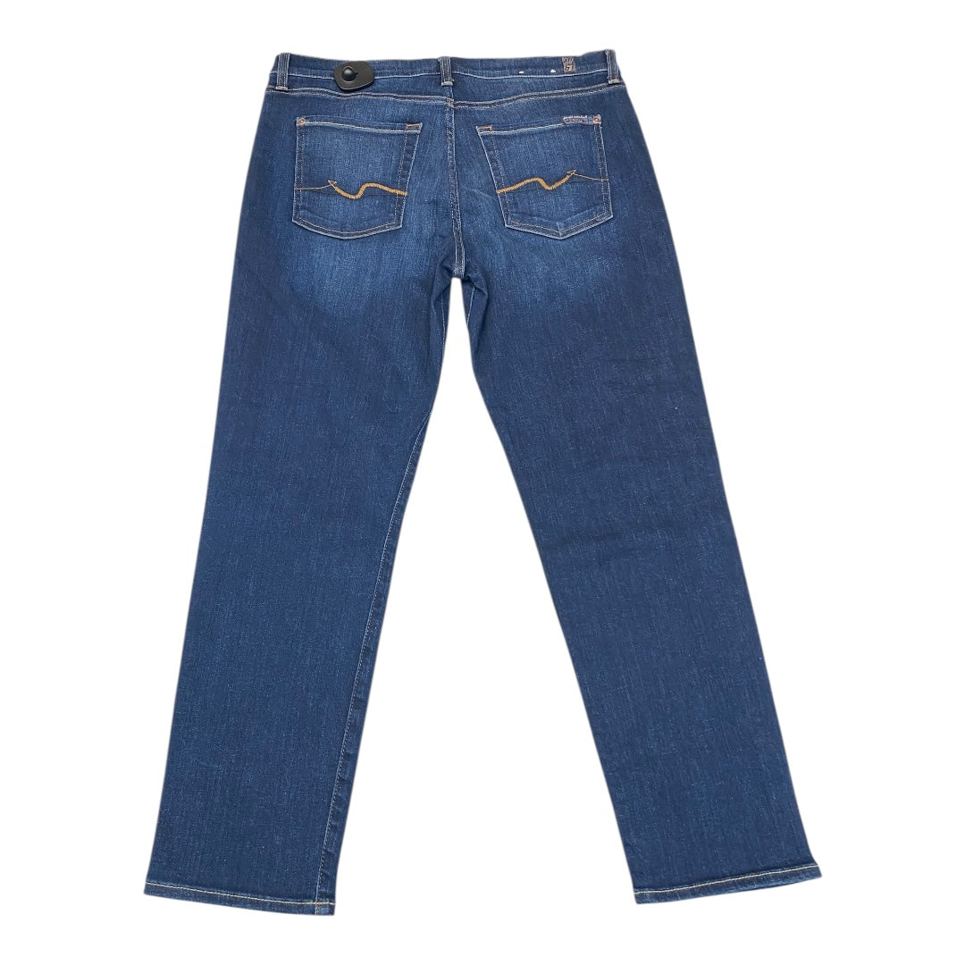 Jeans Boyfriend By 7 For All Mankind In Blue Denim, Size:14