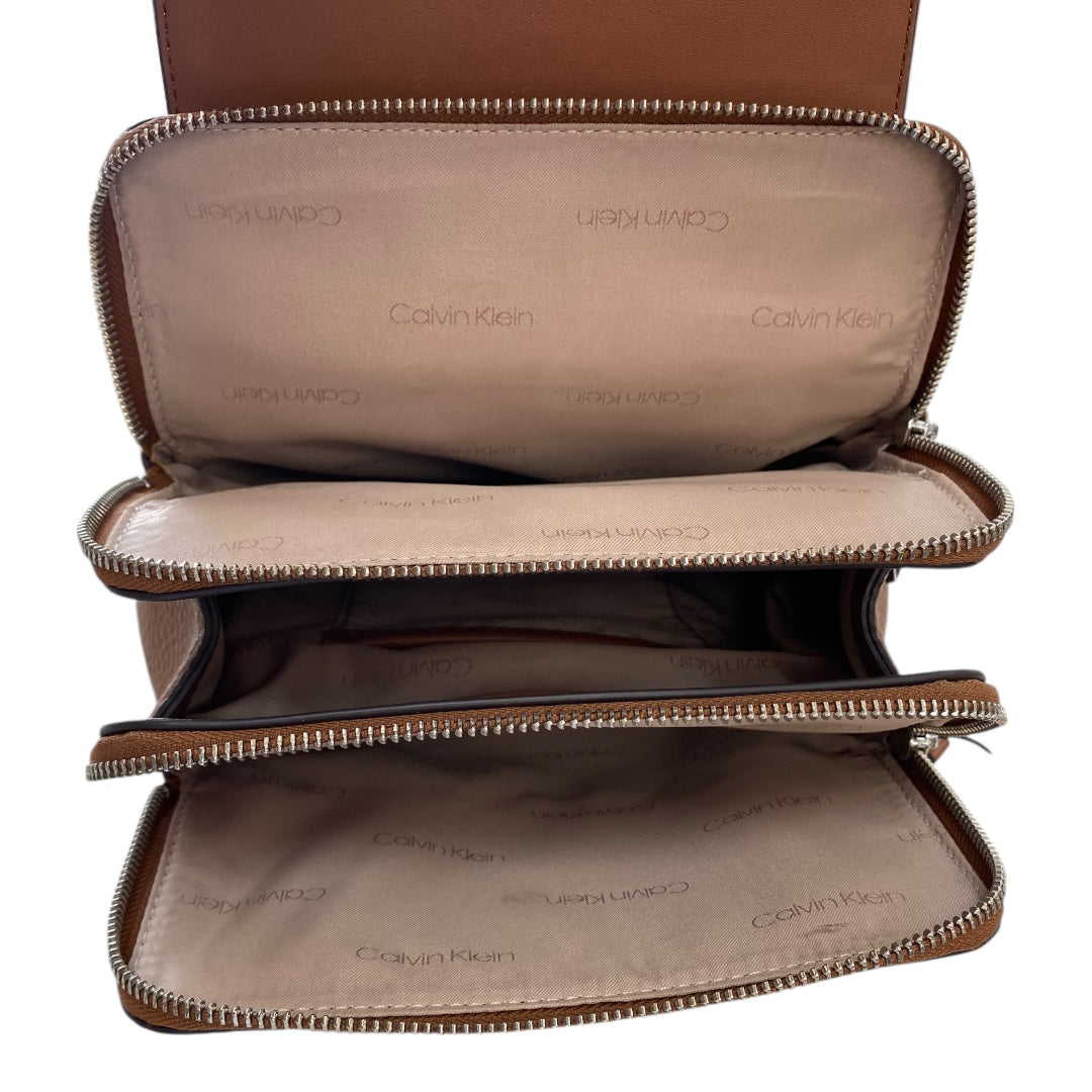 Backpack By Calvin Klein In Tan, Size:Medium