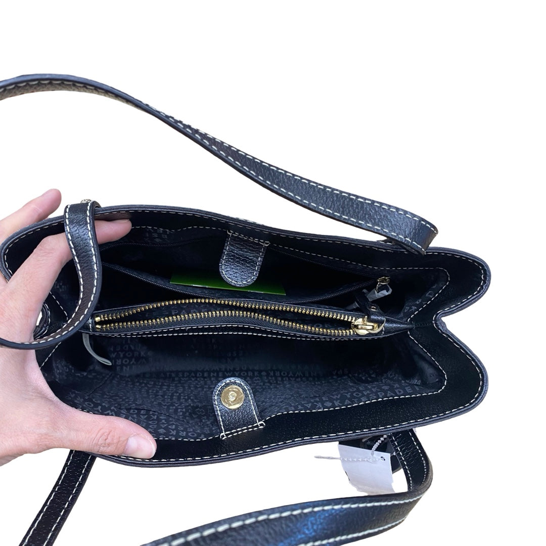 Handbag Designer By Kate Spade In Black & White, Size:Small