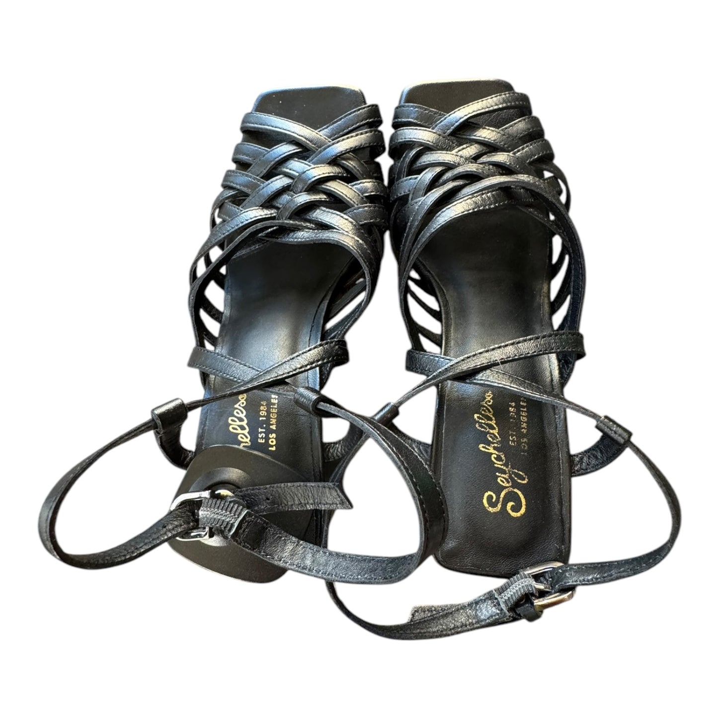 Sandals Heels Block By Seychelles In Black, Size:6.5