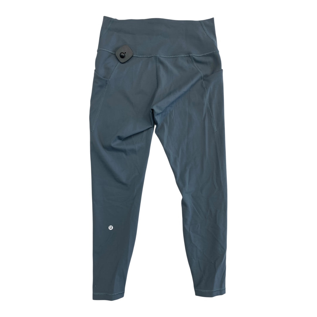 Athletic Leggings By Lululemon In Blue, Size:10