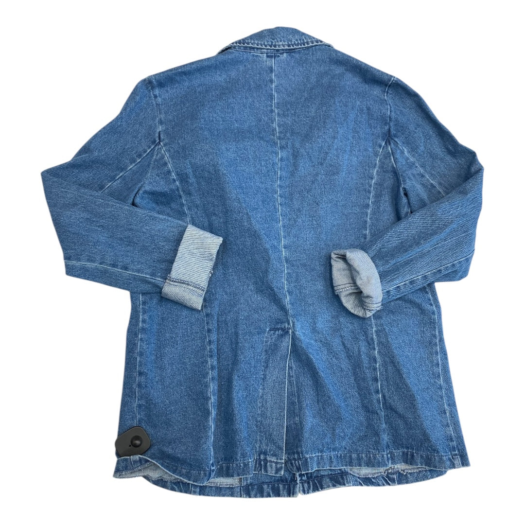 Blazer By Mustard Seed In Blue Denim, Size:M