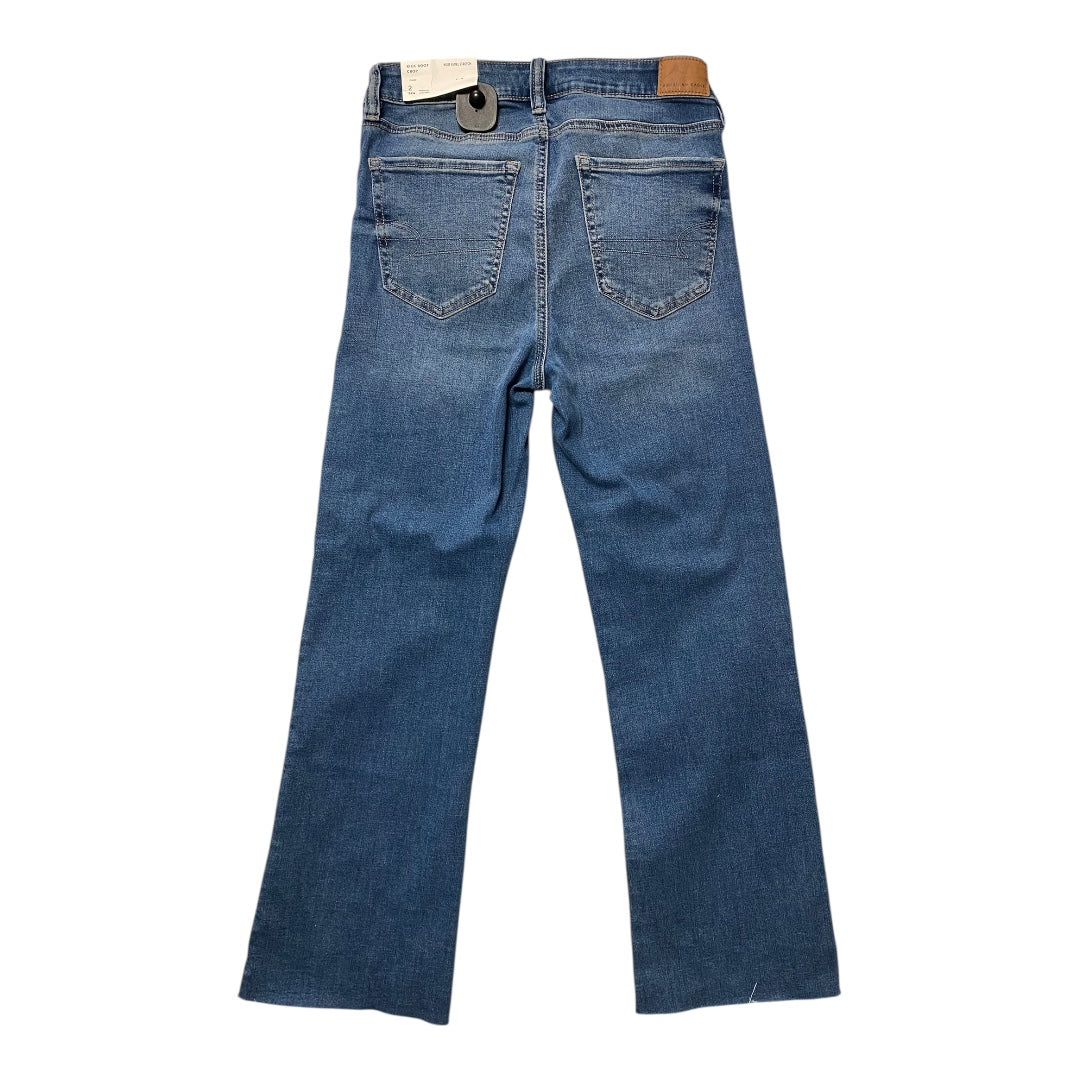 Jeans Straight By American Eagle In Blue Denim, Size:2