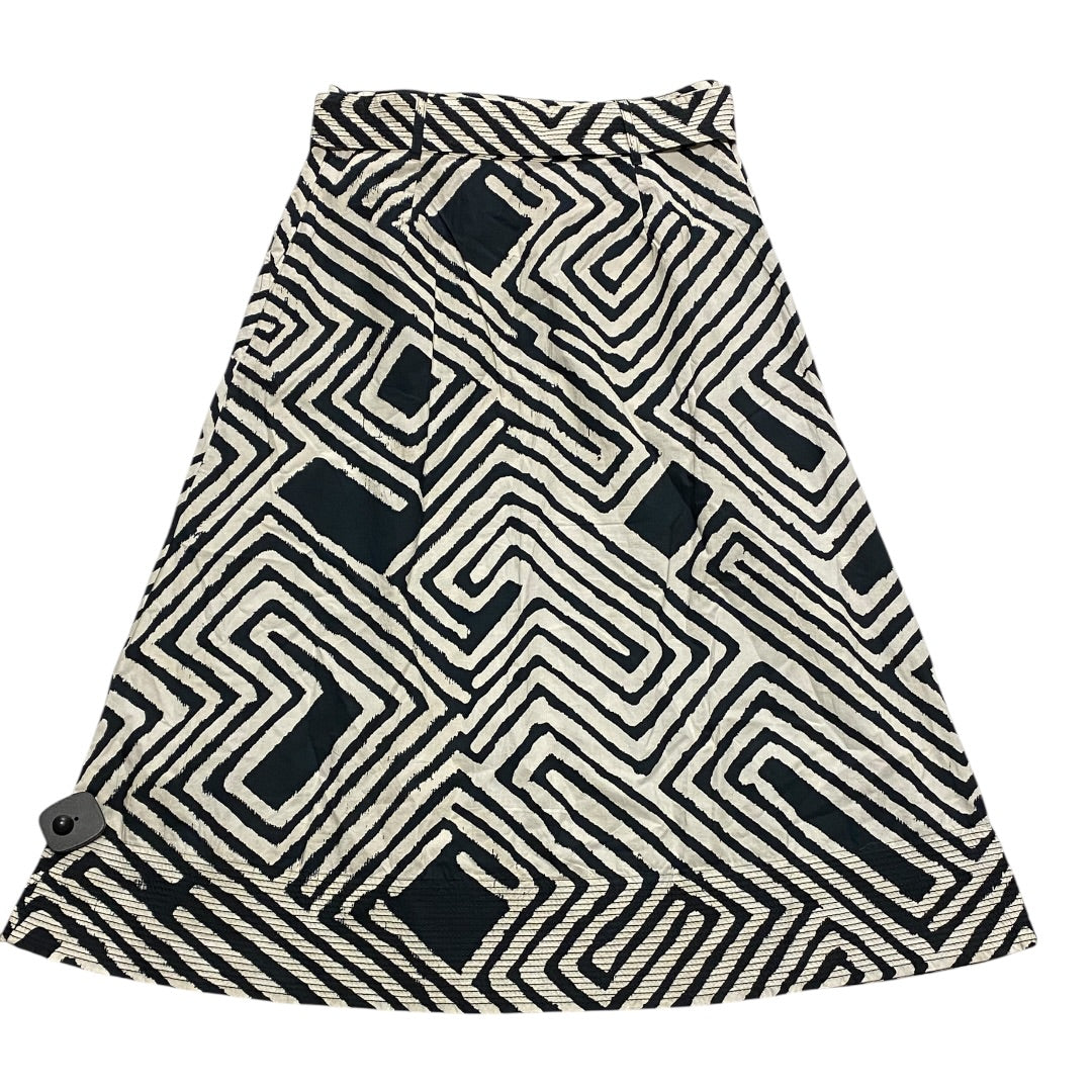 Skirt Maxi By Banana Republic In Black & Cream, Size:4