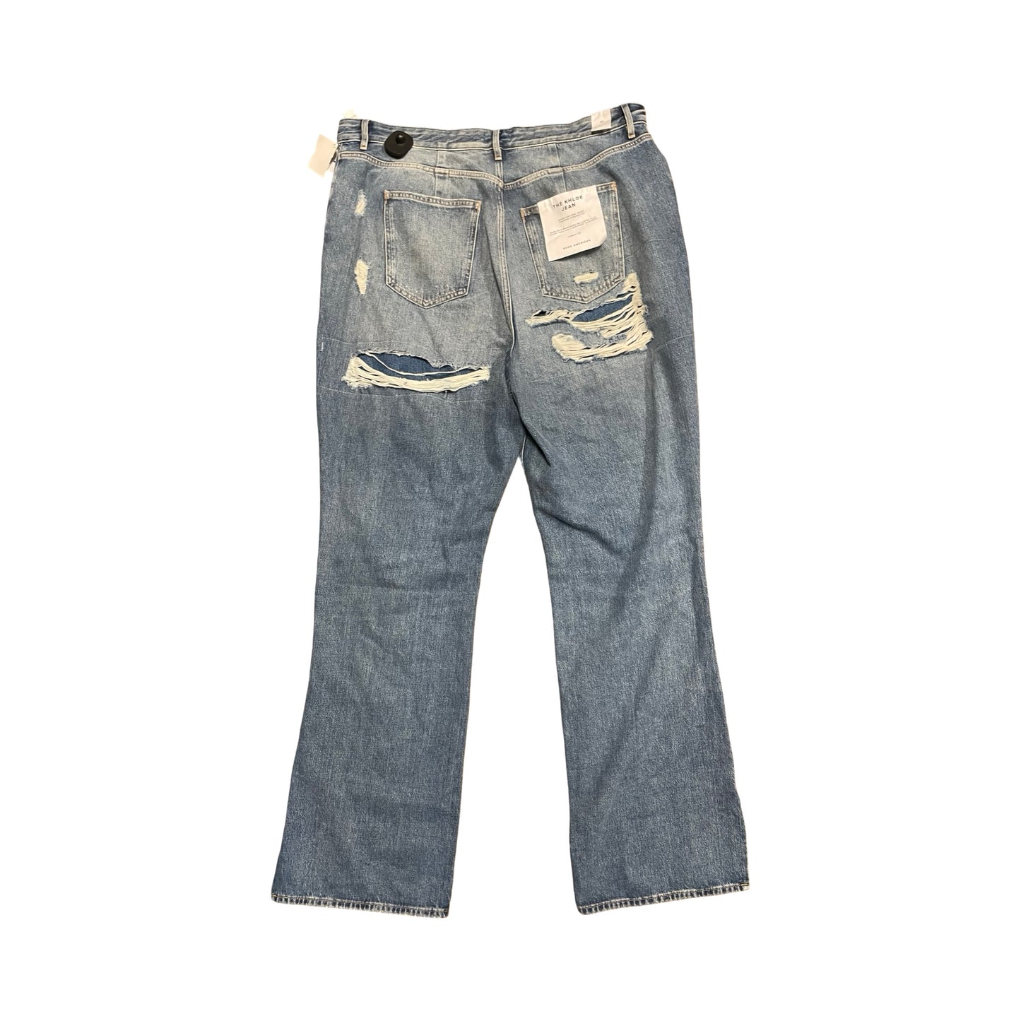 Jeans Straight By Good American In Blue Denim, Size:20
