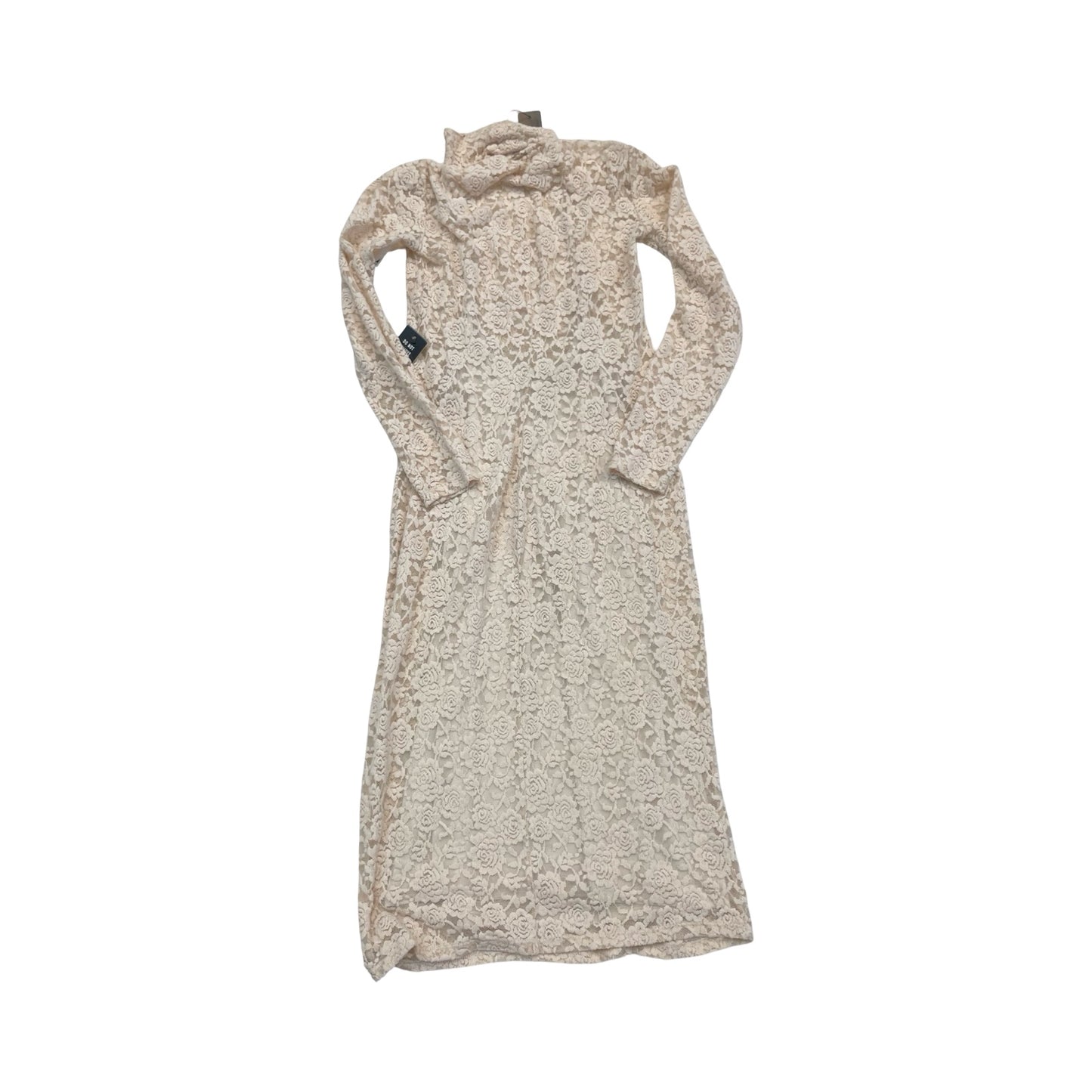 Dress Casual Midi By Express In Cream, Size:S