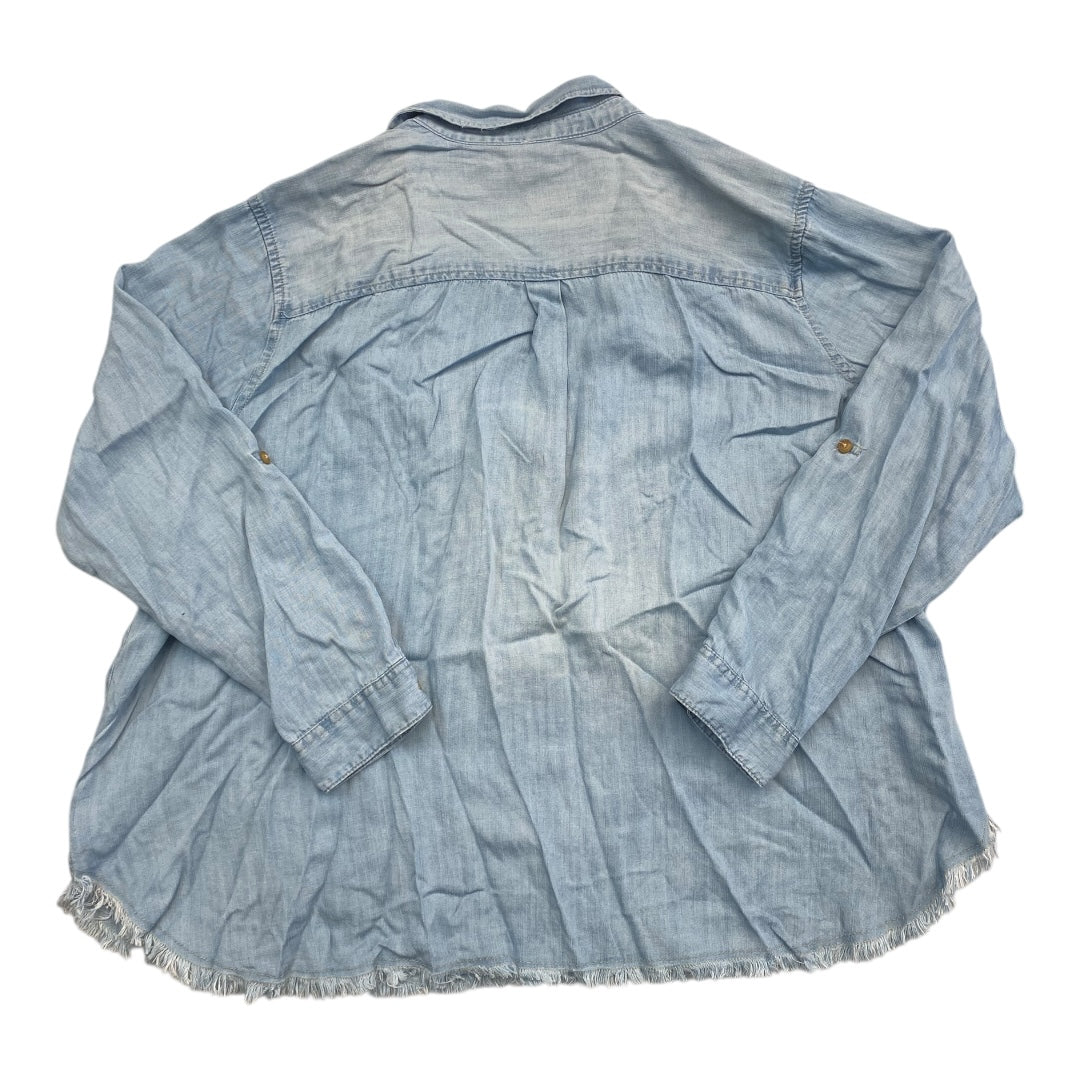 Top Ls By Arula In Blue, Size:2X