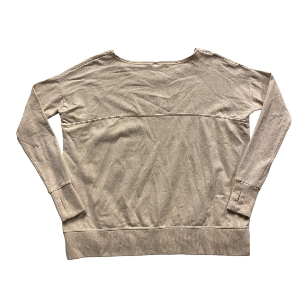 Athletic Sweatshirt Crewneck By Sweaty Betty In Tan, Size:S
