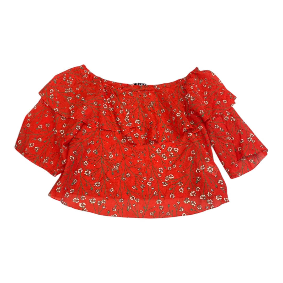 Top Ss Designer By Alice + Olivia In Red, Size:M