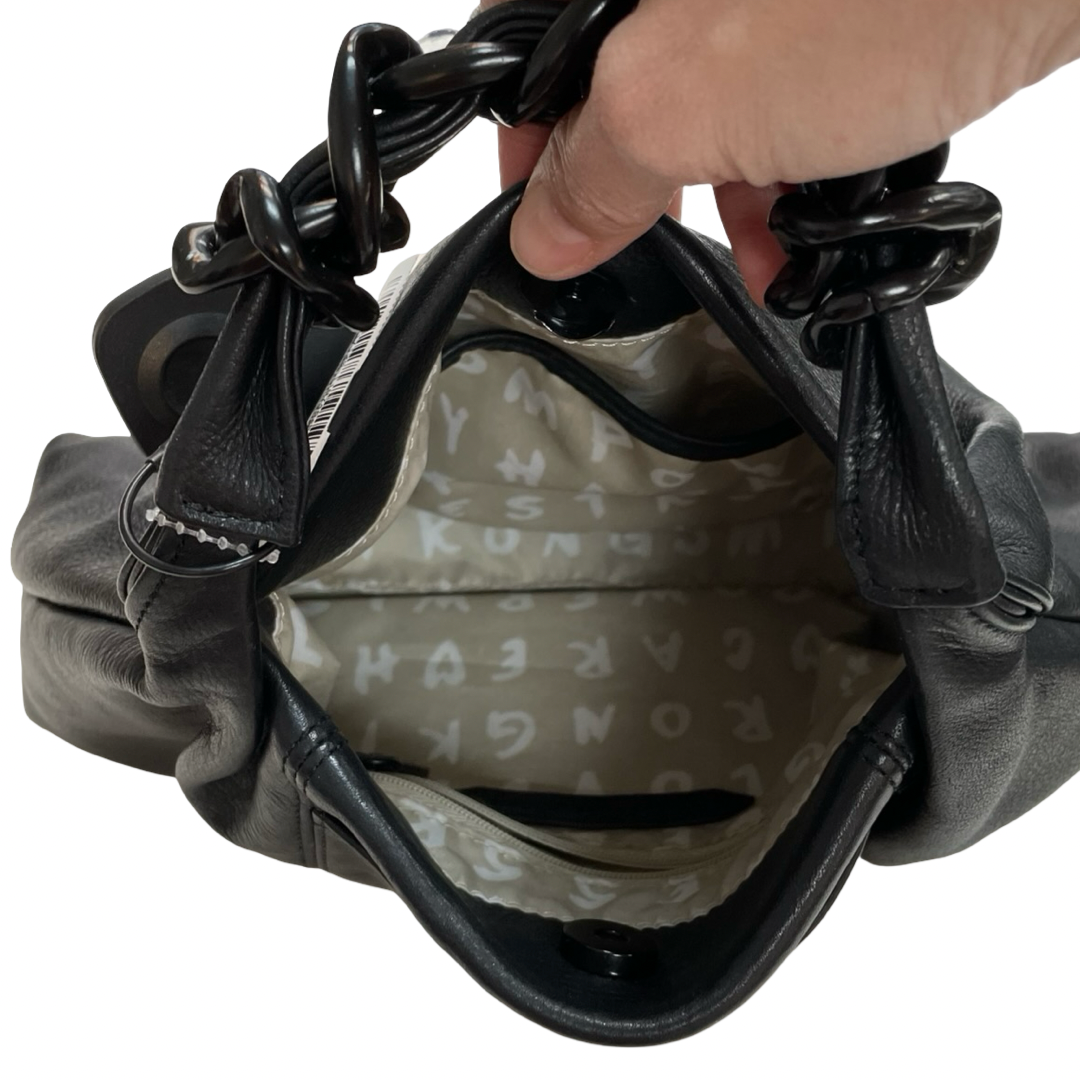 Handbag Leather By Aimee Kestenberg In Black, Size:Small