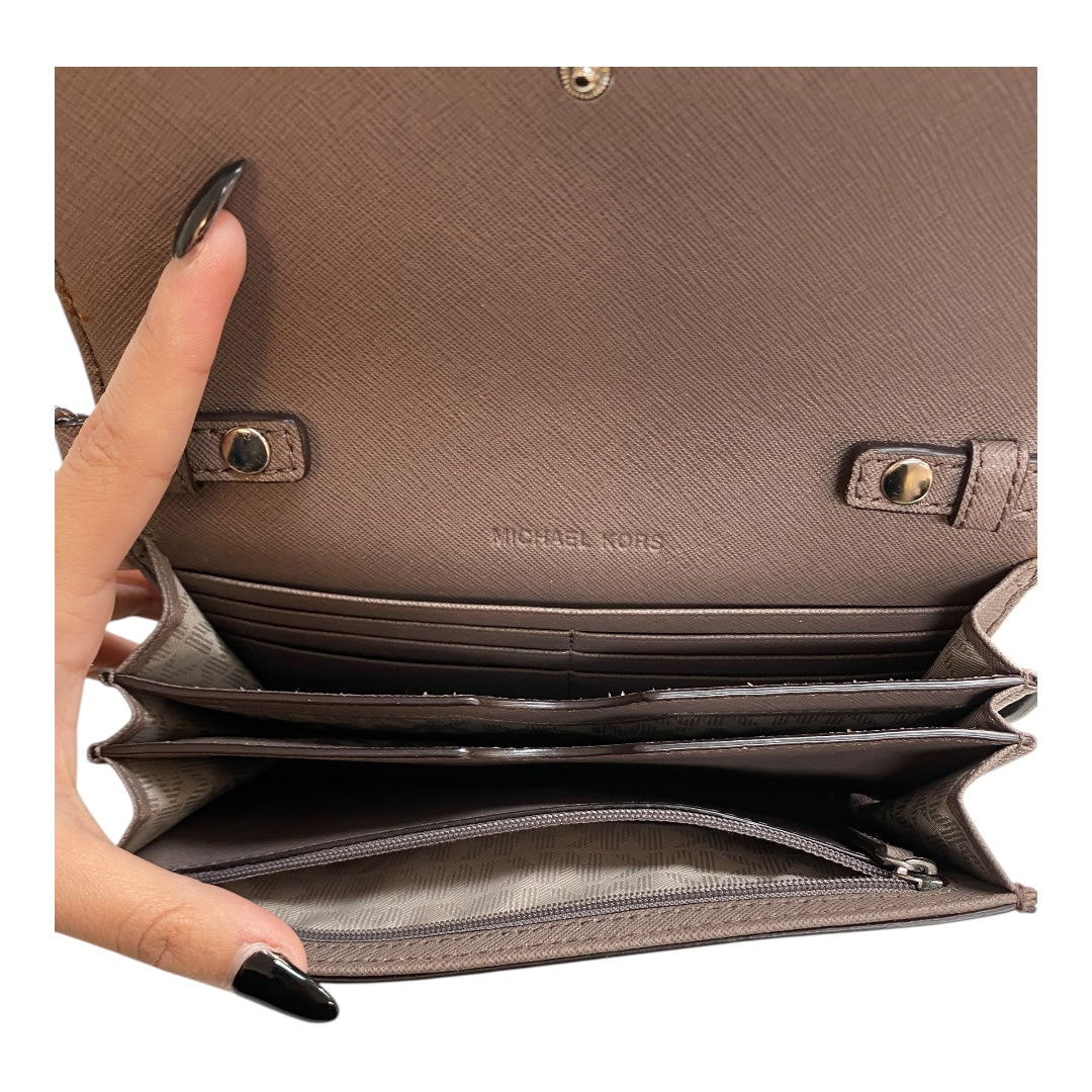Handbag Designer By Michael Kors In Taupe, Size:Small