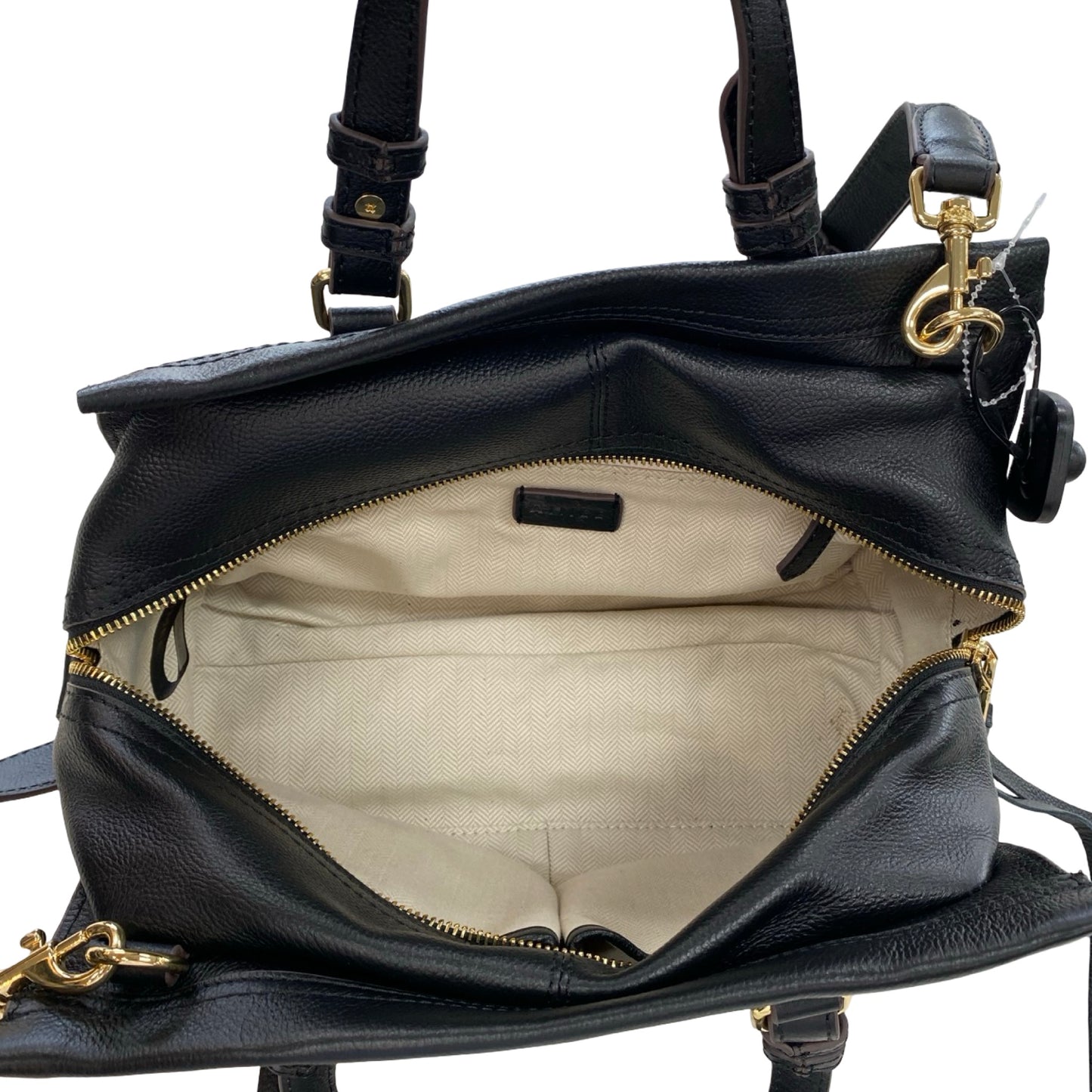Handbag Leather By Aimee Kestenberg In Black, Size:Medium