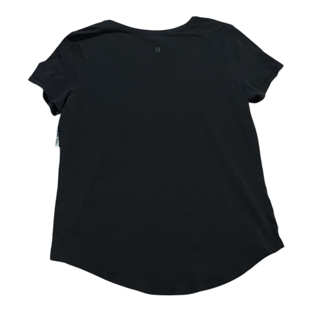 Athletic Top Ss By Lululemon In Black, Size:8