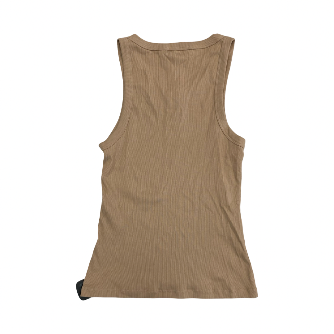Top Sleeveless Basic By Cmc In Tan, Size:L
