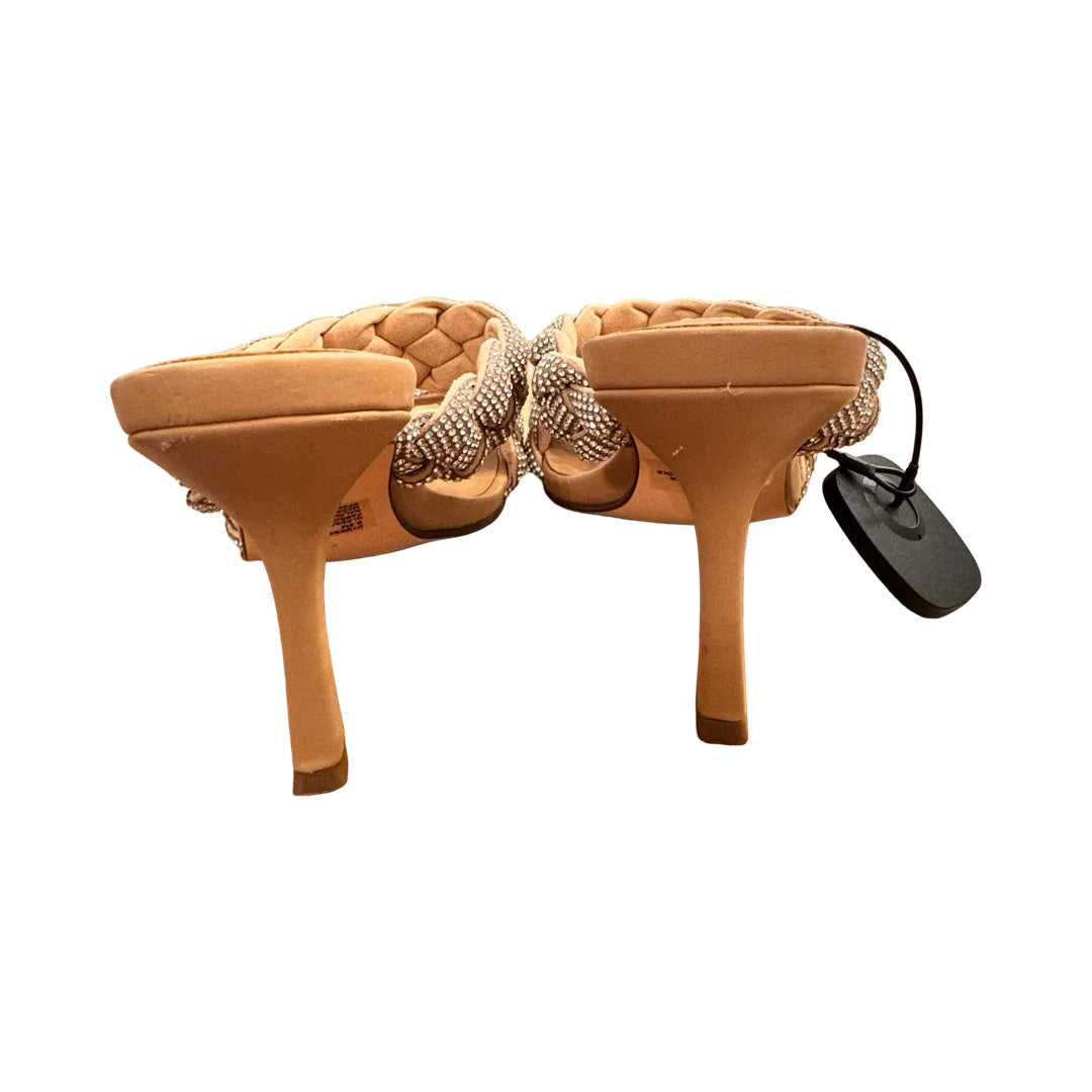 Sandals Heels Kitten By Steve Madden In Tan, Size:9.5