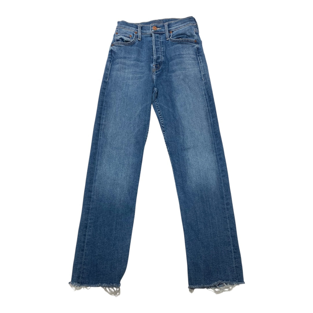 Jeans Straight By Mother Jeans In Blue Denim, Size:2
