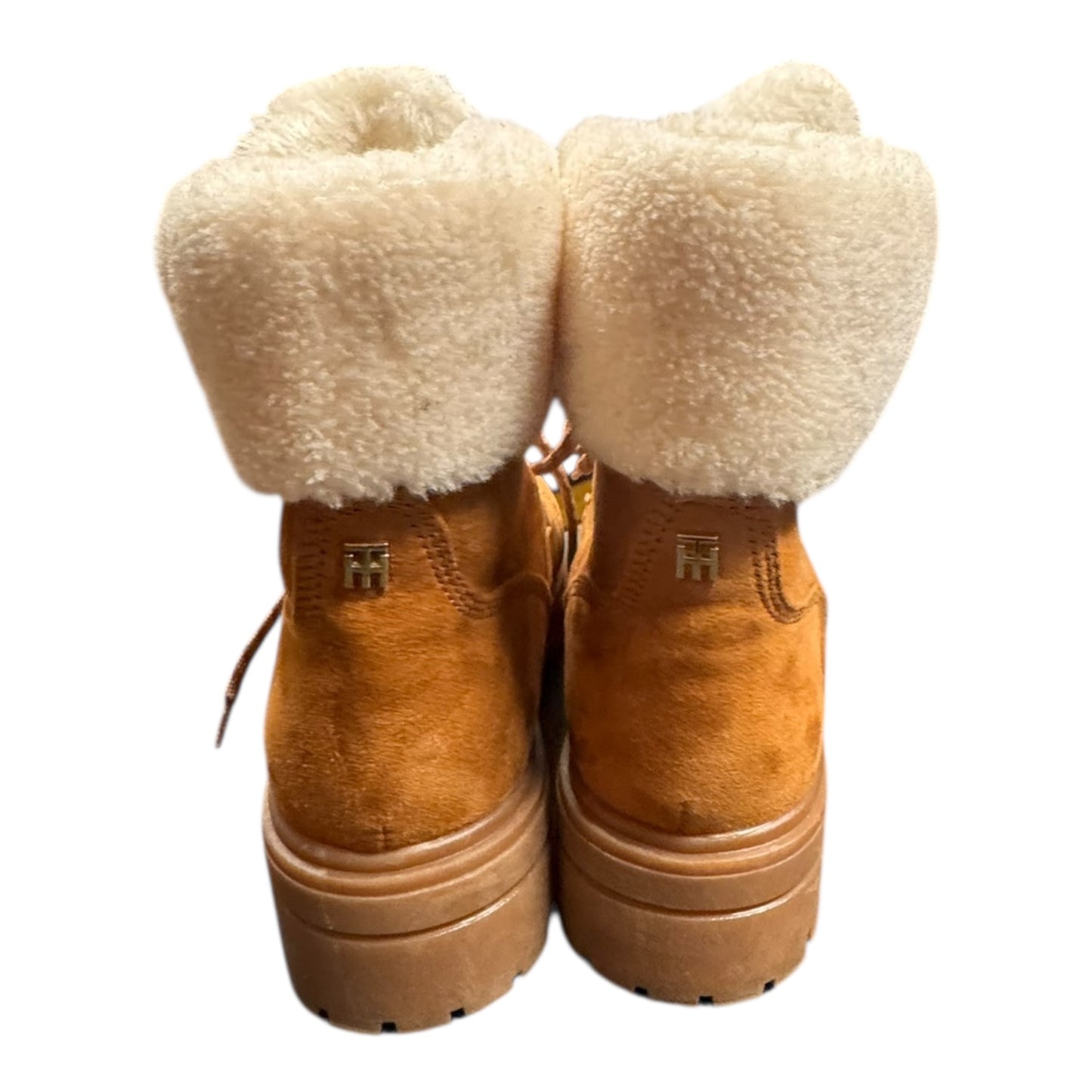 Boots Ankle Flats By Tommy Hilfiger In Brown, Size:9