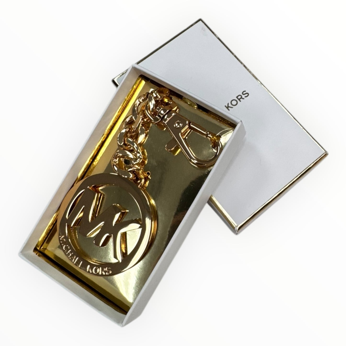 Accessory Designer Tag By Michael Kors In Gold