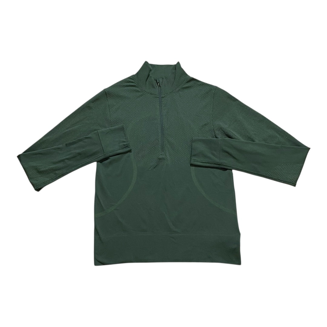 Athletic Top Ls Collar By Lululemon In Green, Size:2