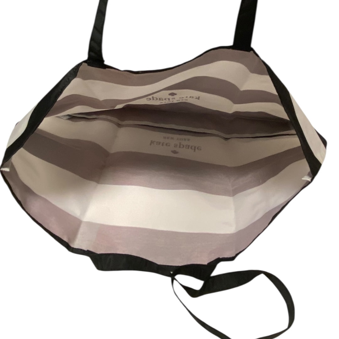 Tote Designer By Kate Spade In Black & White, Size:Large