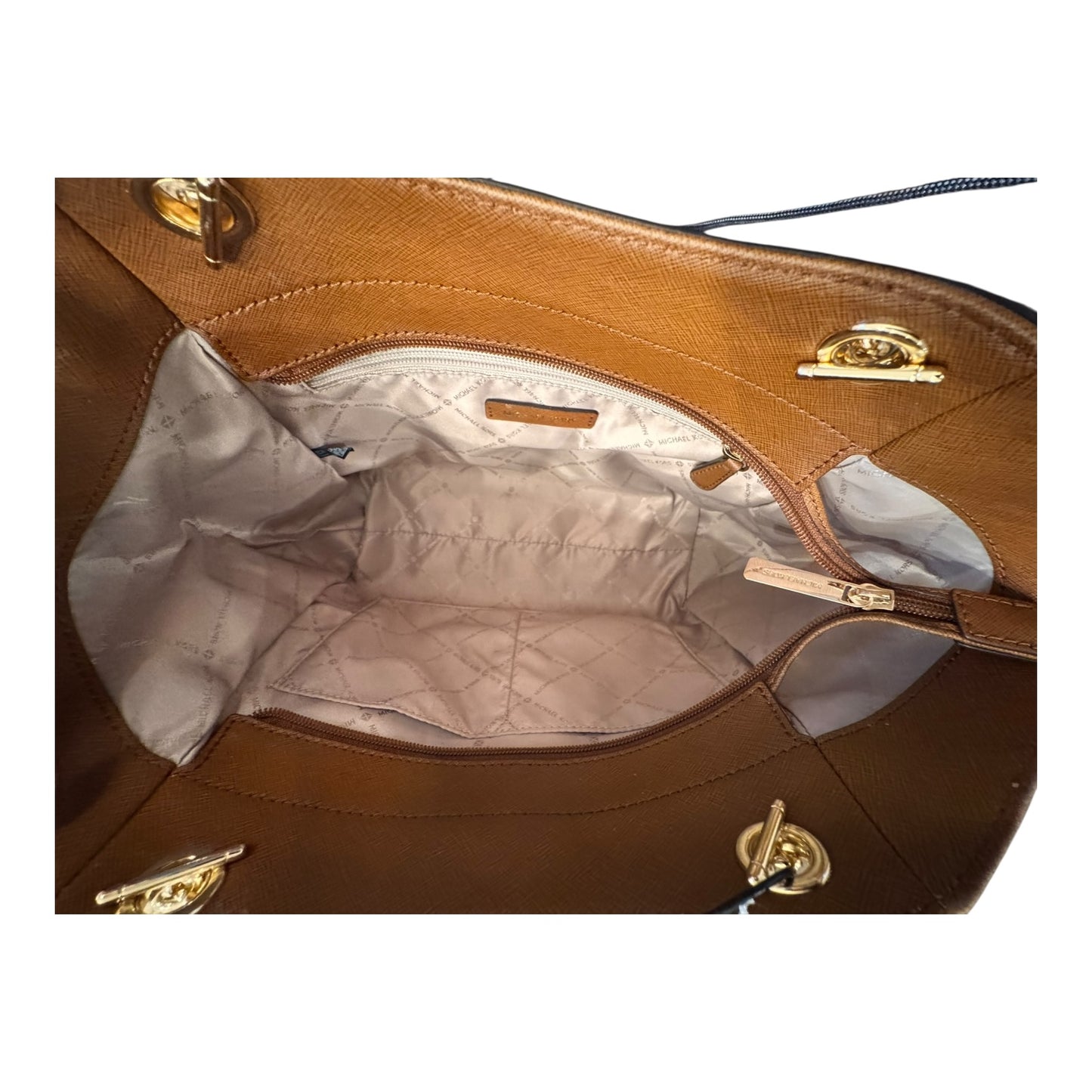 Handbag Designer By Michael Kors In Brown, Size:Medium