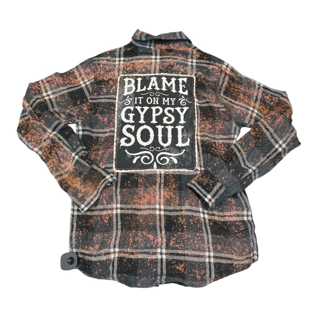 Top Ls By Cmc In Plaid Pattern, Size:S