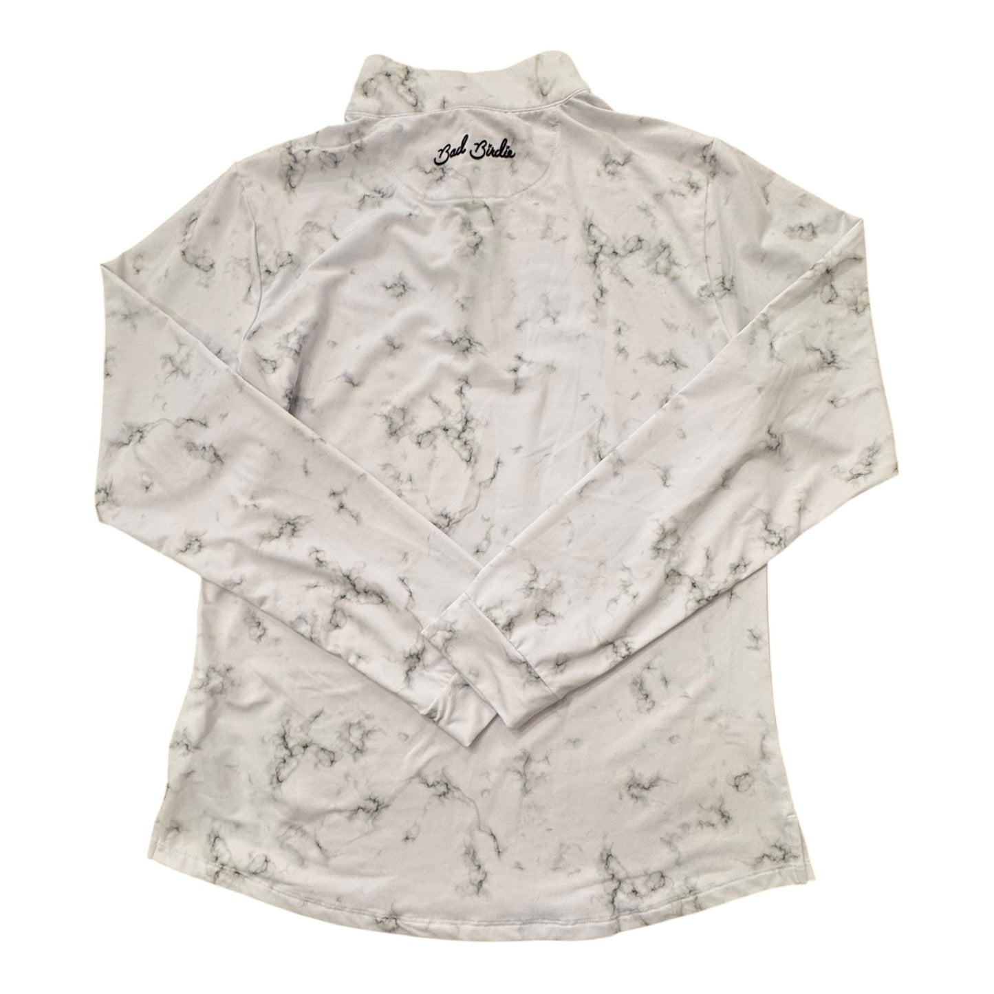 Athletic Top Ls Collar By BADBIRDIE In White, Size:L