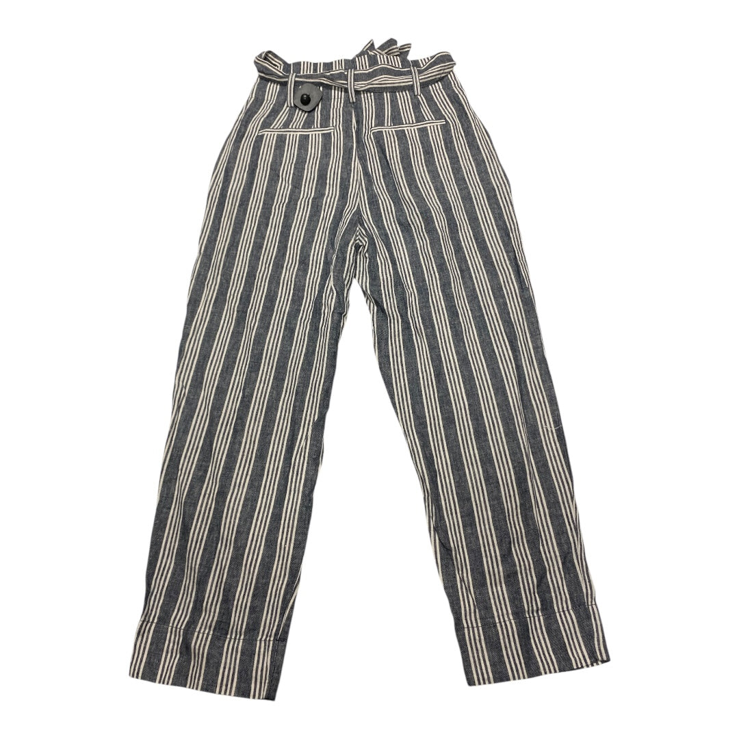 Pants Wide Leg By Madewell In Blue & White, Size:0